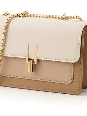 Color-Block Crossbody Bags for Women Leather Cross Body Purses Cute Designer Han